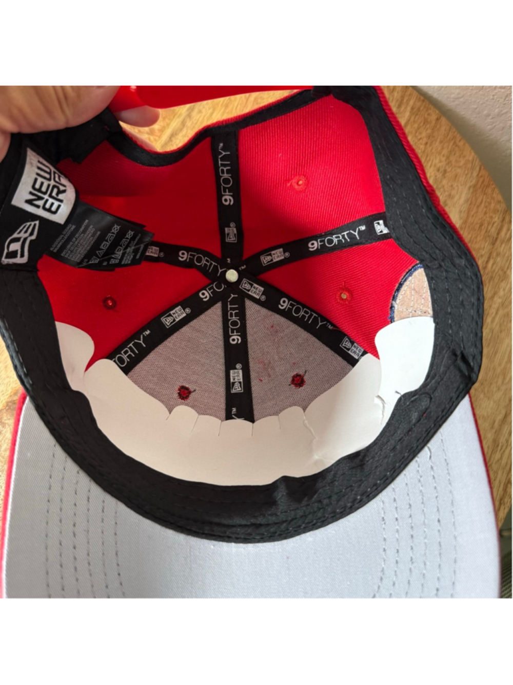 Men's New Era Red New York Yankees Adjustable Baseball Cap One Size - Picture 13 of 13